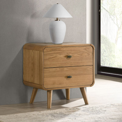 Table de chevet 2 tiroirs avec deux ports USB