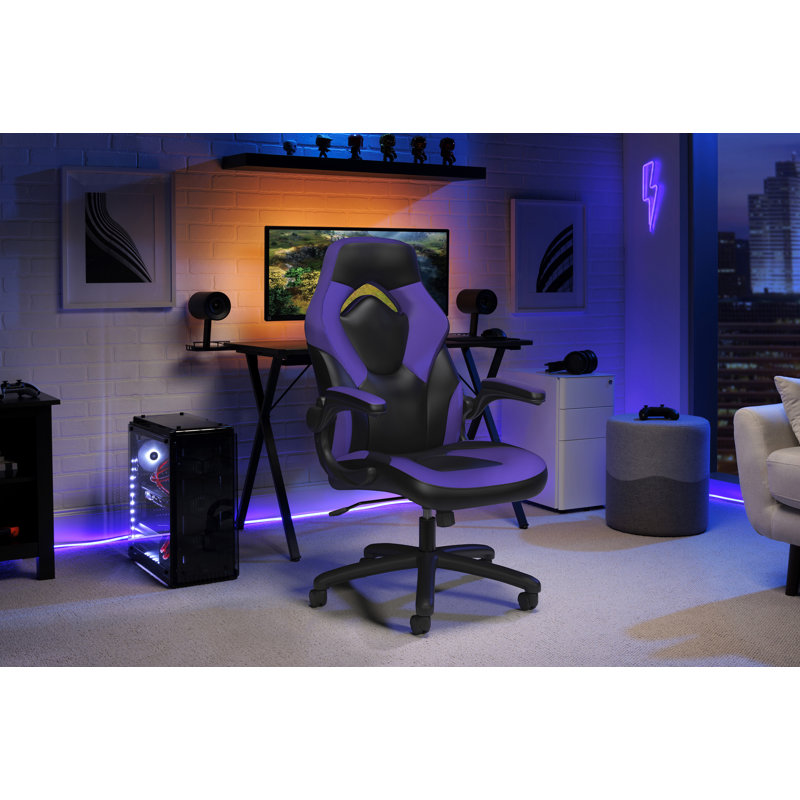 RESPAWN 3085 Purple Ergonomic Gaming Chair with Flip-up Arms