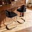Chaise d'appoint noire à dossier bas (ensemble de 8)-228571489-228571501