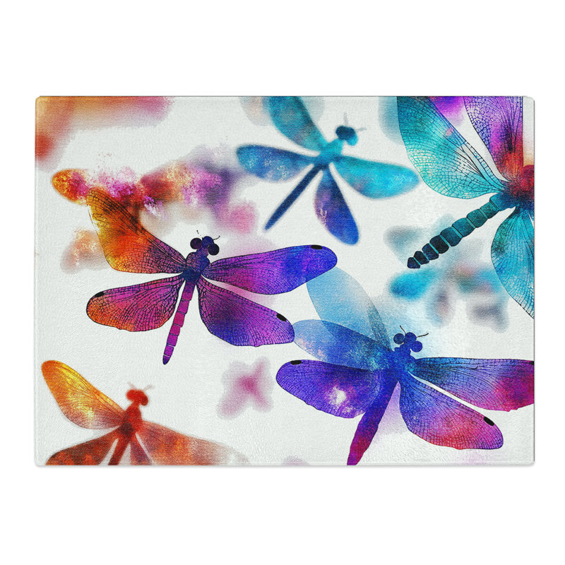 Dragonfly Design Vol.2  Glass Chopping Board