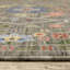 Tapis oriental oriental en laine et en nylon tissé à la machine gris et jaune-1351407785