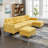 110" L-Shape Convertible Sectional Sofa Couch With Movable Ottoman For Living Room-670064234