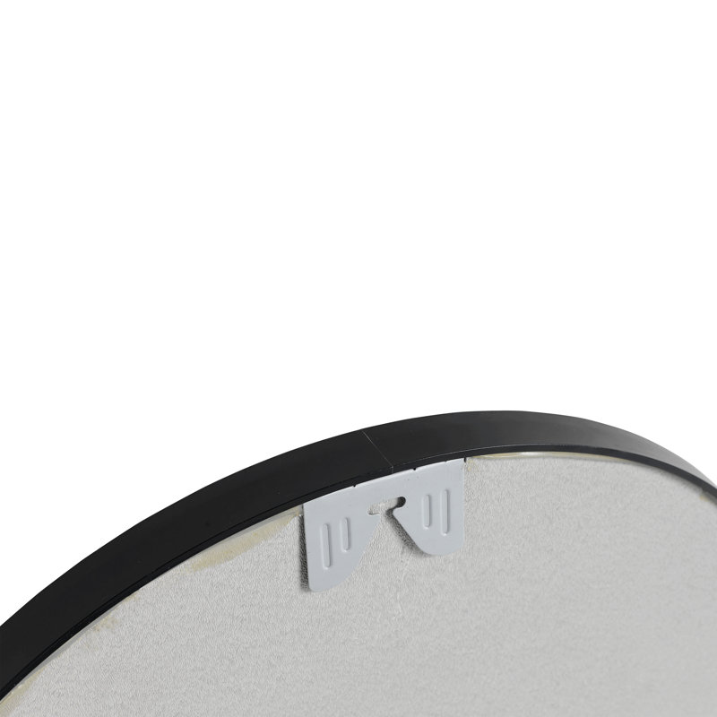 24"  Large Round Black Circular Mirror