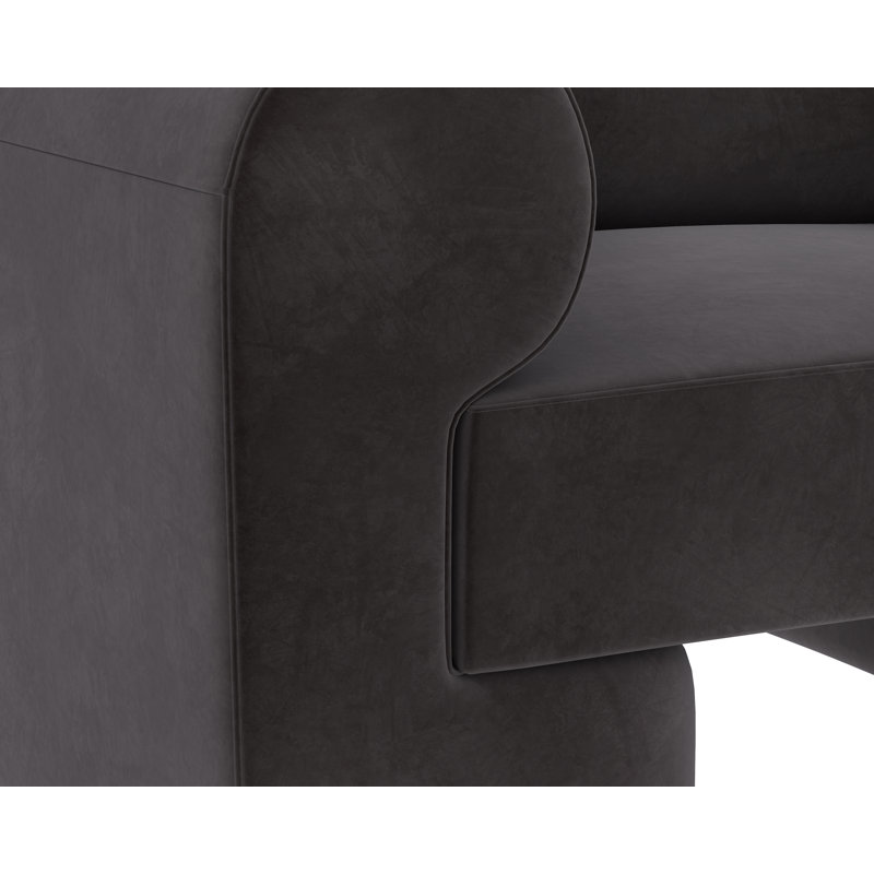 Lounge Chair, Gray Polyester