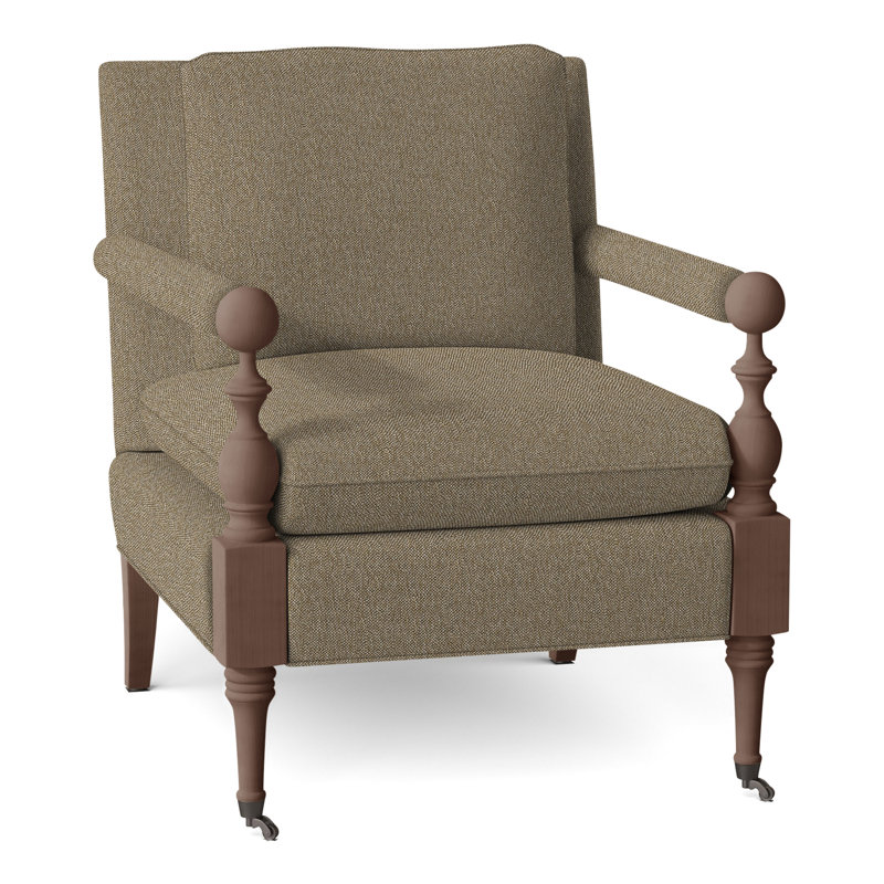 Fauteuil Leslie, Noisette 9508, Noyer