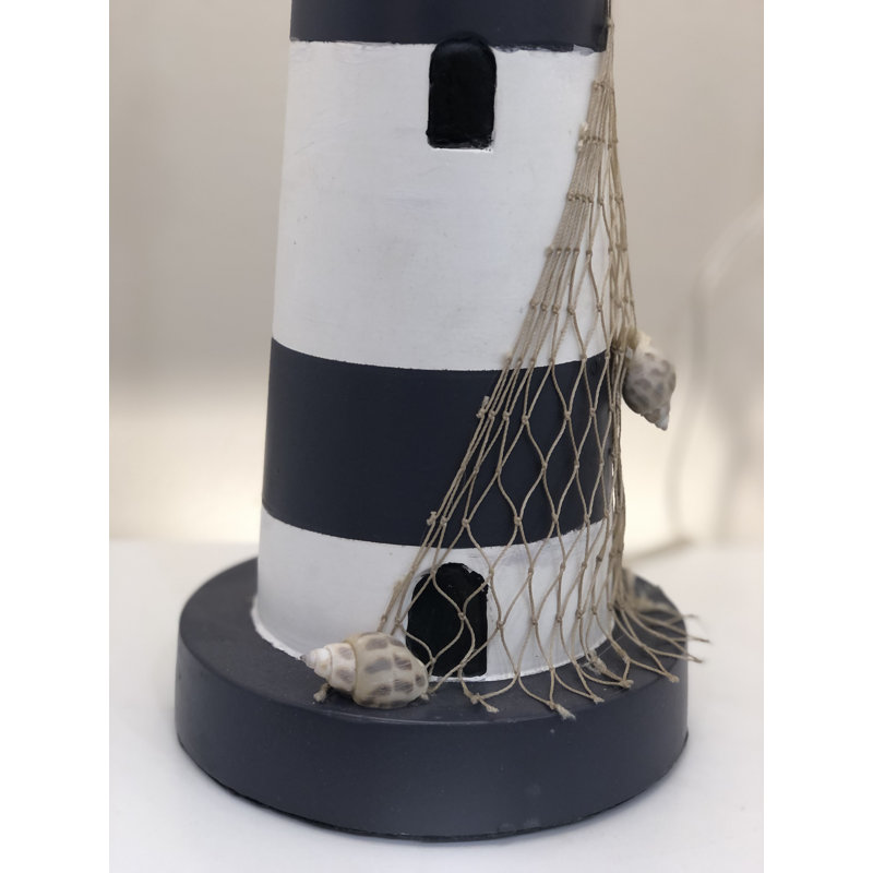 Siratro Lighthouse Blue/White Coastal USB Table Lamp (Set of 2) 