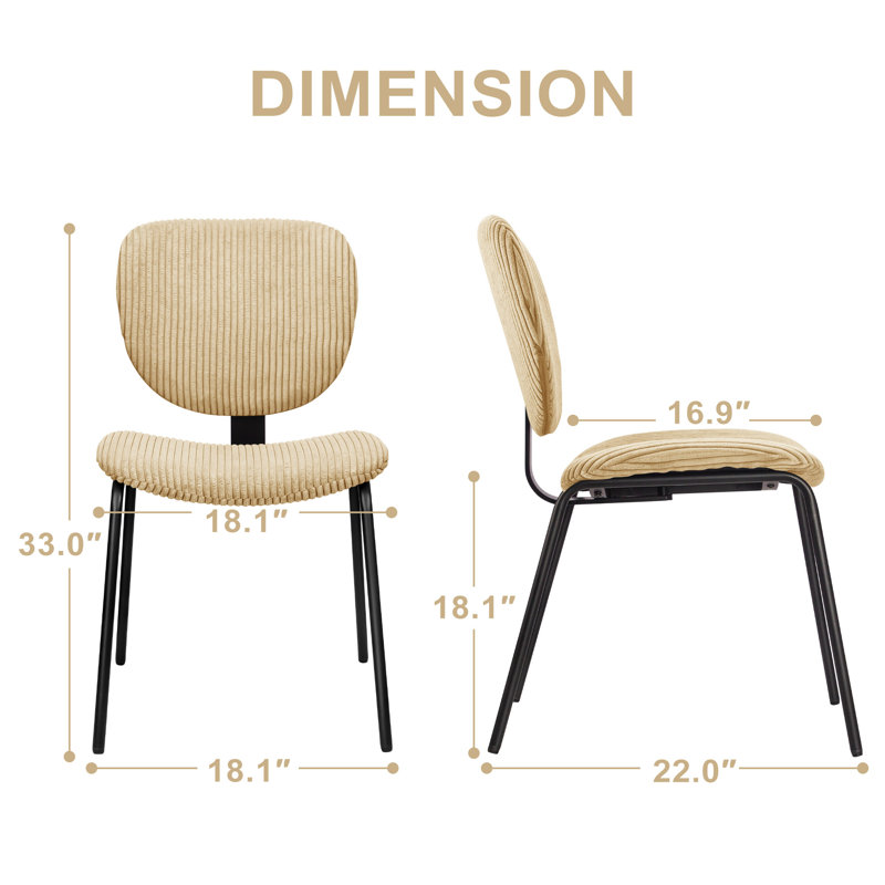 Chaise d'appoint en velours Krubel, Jaune
