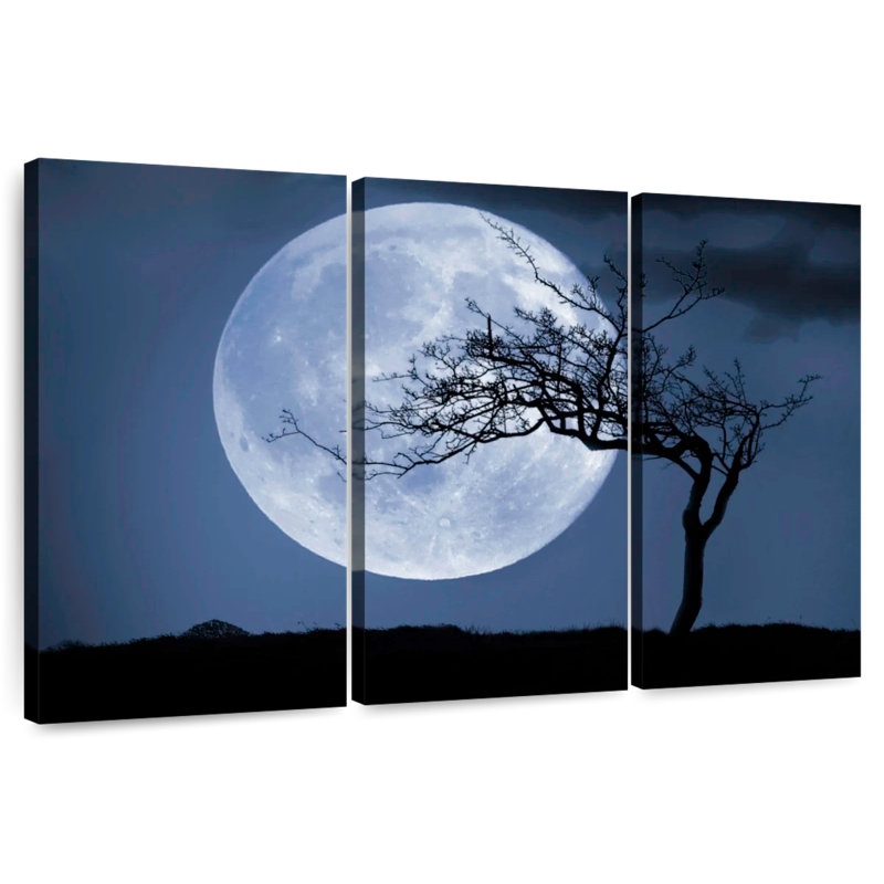 Oberle Moon And Tree, 28" H x 45" W