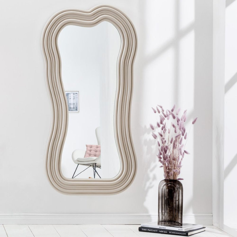 Carwin Convex Wall Mirror, Greige 
