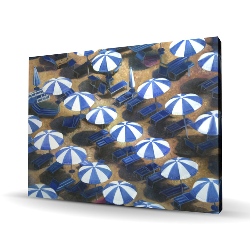 Beach Umbrellas - Classic Blue Canvas for Home Decor