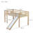 Twin Low Loft Bed with Slide, Ladder & Safety Guardrails – Rubber Wood Kids Bedroom Play Loft,Natural