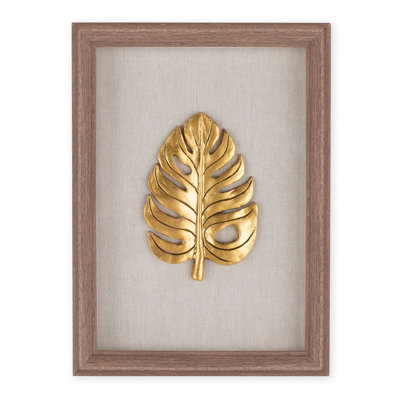 " Golden Leaves 3 Shadow Box "