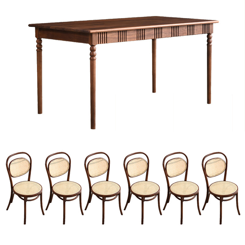 Ensemble de table de salle à manger Vintage, H 29,53 po x L 55,12 po x l 31,5 po