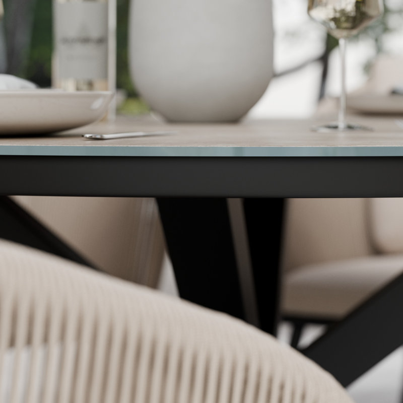 Bali 6 seater 150cm Dining Set with Rope chairs 