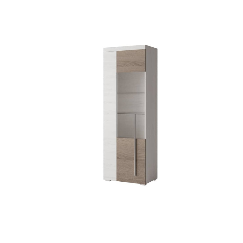 Shanil Display Cabinet, Rustic Andersen Pine/Oak Sonoma