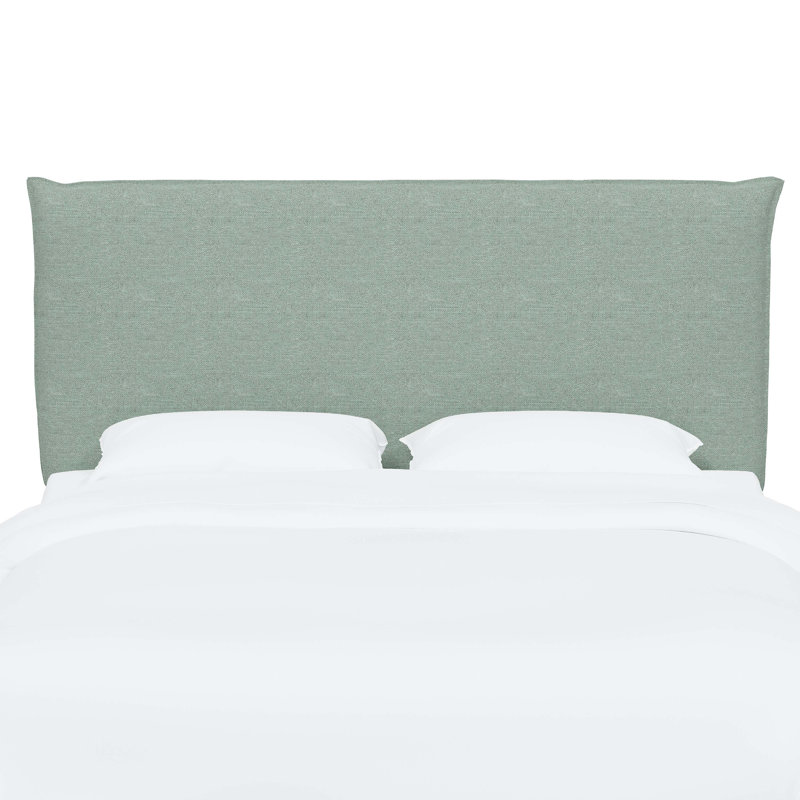 Halcyon Upholstered Headboard, California King, Textured Seafoam Linen
