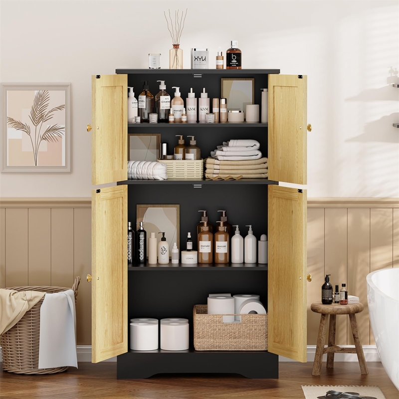 Accent 23,58 po x H 42,72 po, Naturel/noir
