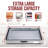 2-Piece Extra Sturdy Under Bed High Storage Box With Bottom Support, Grey