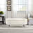 Maren Fully Padded Boucle Storage Bench Wood Stiletto Legs