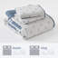Ensemble de courtepointe 100% coton à rayures modernes DDUOXIN - 1 courtepointe avec 2 taies décoratives-113718272
