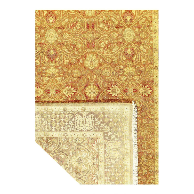 Canvello Fine Hand Knotted Pak Silkroad Tabriz Design Rug - 6'1'' X 9'3''