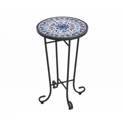 Patio Side Table With Shelf by Ophelia & Co.