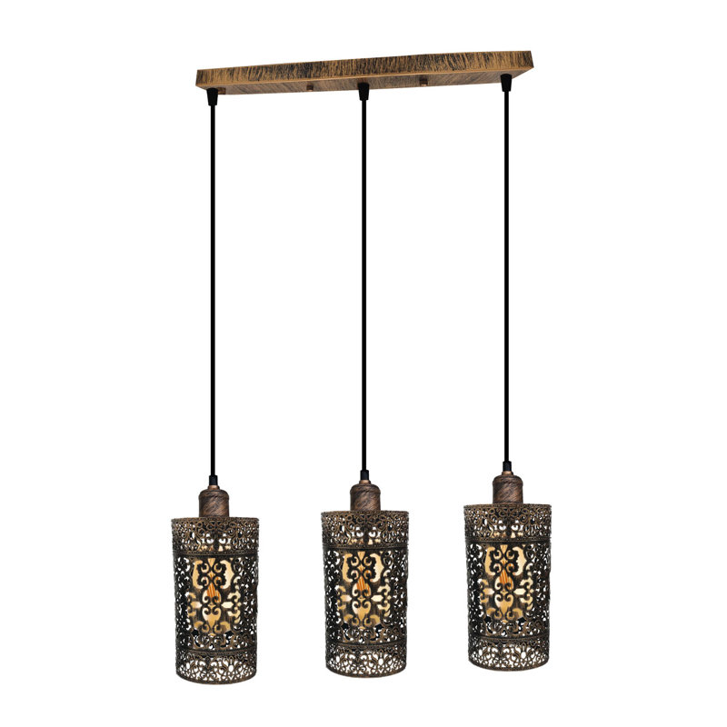 Concho 3 - Light Kitchen Island Pendant, Brushed Copper