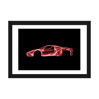 «Enzo Ferrari» par Octavian Mielu - Estampe numérique sur toile tendue avec châssis