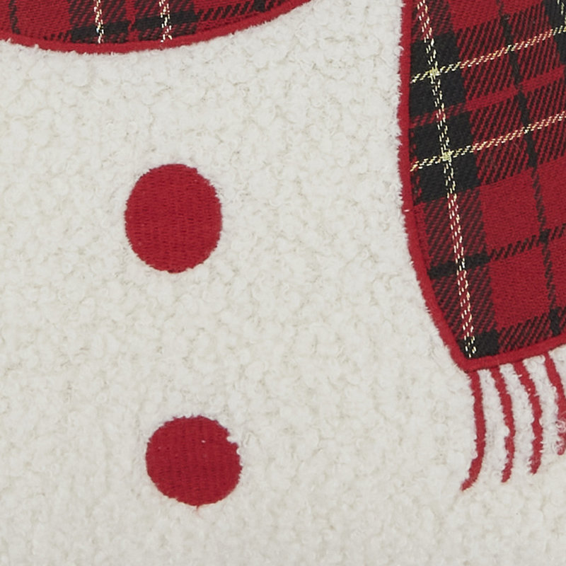 Cheerful Snowman Pillow with Soft Poly Fill