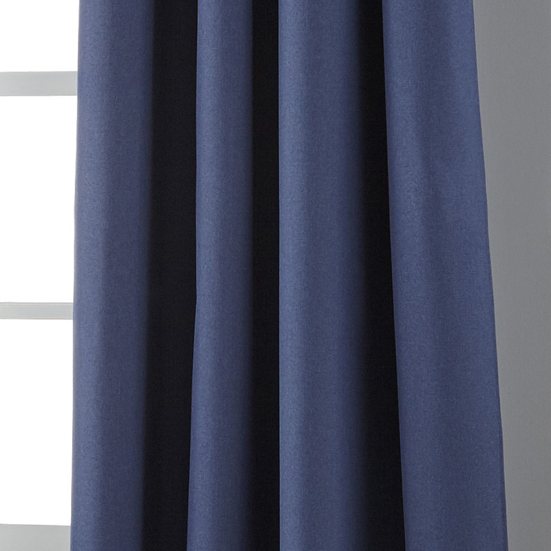 Anniston Blackout Single Curtain Panel, Navy
