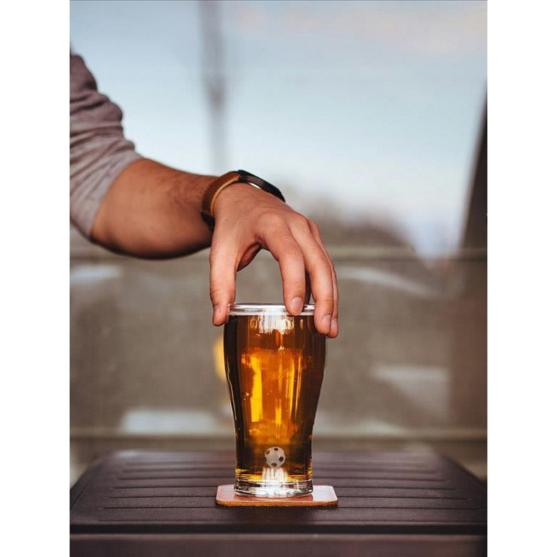 Soccer Ball Icon Beer Glass