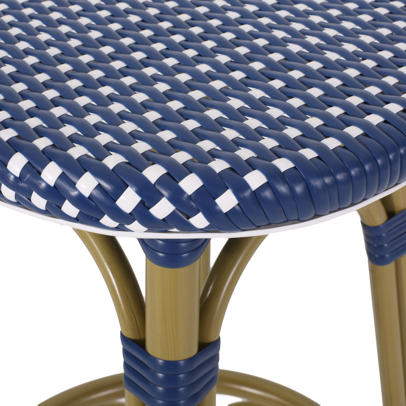 Tabouret de bar 29,5 pouces Ganey, Brun clair / bleu marine