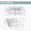 Baignoire de trempage autoportante en acrylique Aspen 59 po x 30 po Aspen-109080070