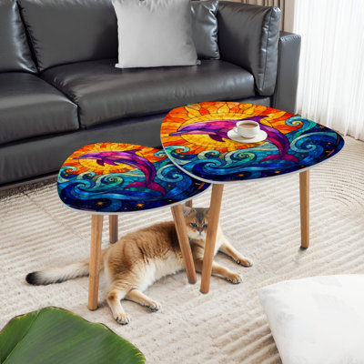 Ensemble de 2 tables gigognes Triangle