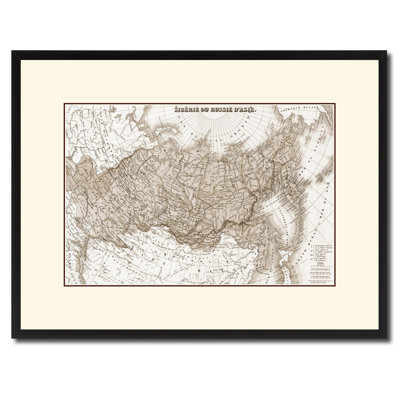 Russia Siberia Vintage Sepia Map Canvas Print, 16x21 -  17 Stories, 832D1ADB059A4E4F937087FBDAB46C89