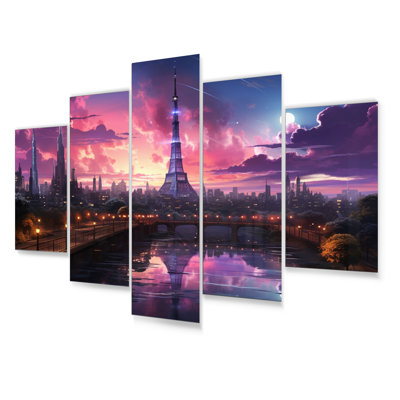 Ensemble de salon Futuriste Paris Eiffel Tower Scenery II - Franch