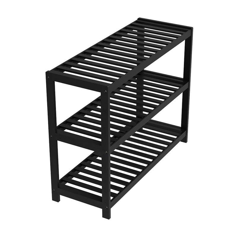 9 Pair Shoe Rack, Black