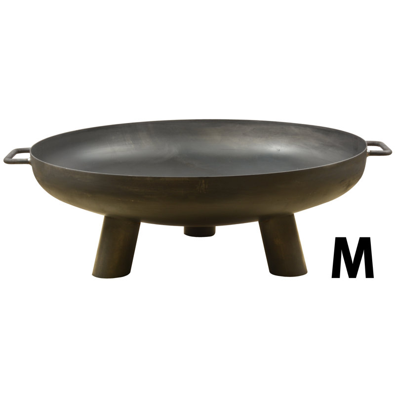Foyer d'extérieur au bois en acier Hughey, H 9,64 po x l 31,49 po x p 27,55 po