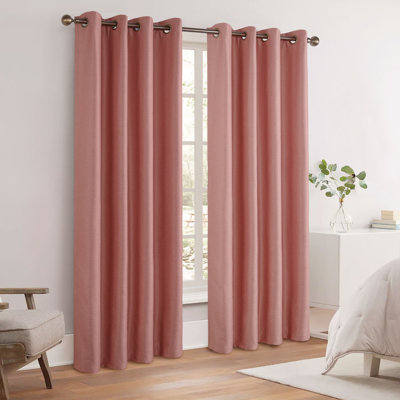 Paire de rideaux obscurcissants tissés avec œillets (2 panneaux)
