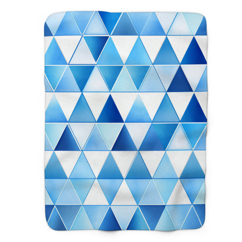Geo Artistry - Couverture sherpa de qualité supérieure 1 pièce, L 50 po x L 60 po