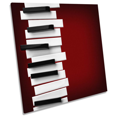 Z0037 Piano Keys Music - Wrapped Canvas Painting