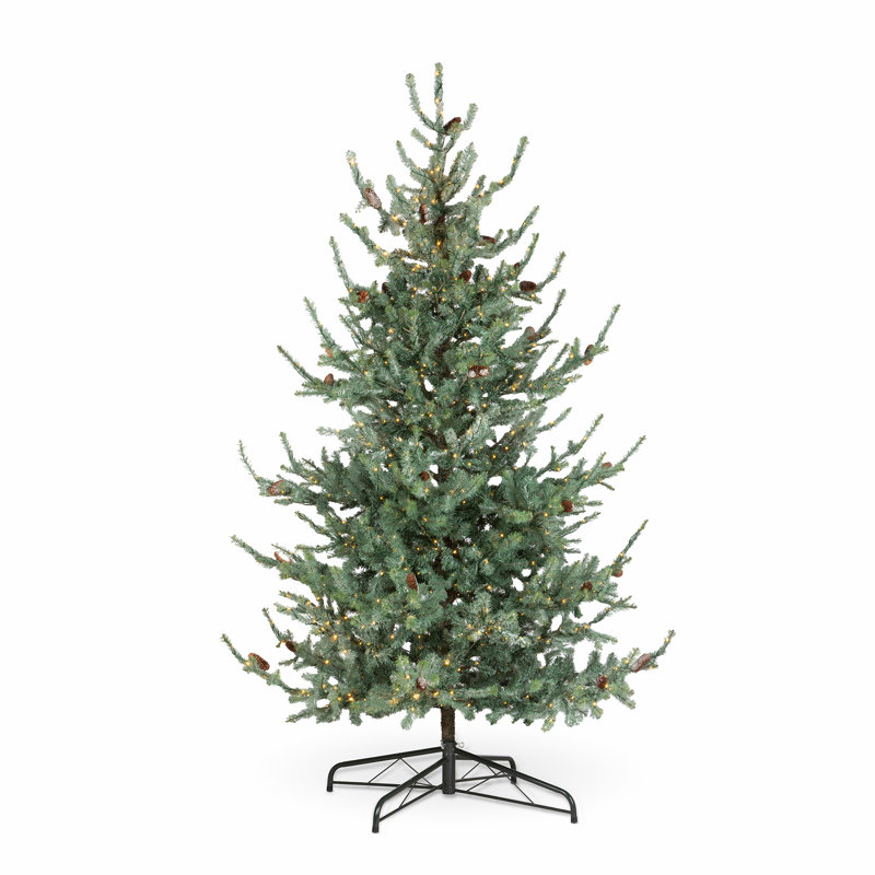 Lighted Artificial Christmas Tree, 9' H