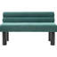 Banc rembourré avec pieds en bois d'hévéa, support de 300 lb, rembourrage en éponge confortable, idéal pour les espaces de repas et de vie, assemblage simple, espace, chambre à coucher convenable, salle à manger, processus facile