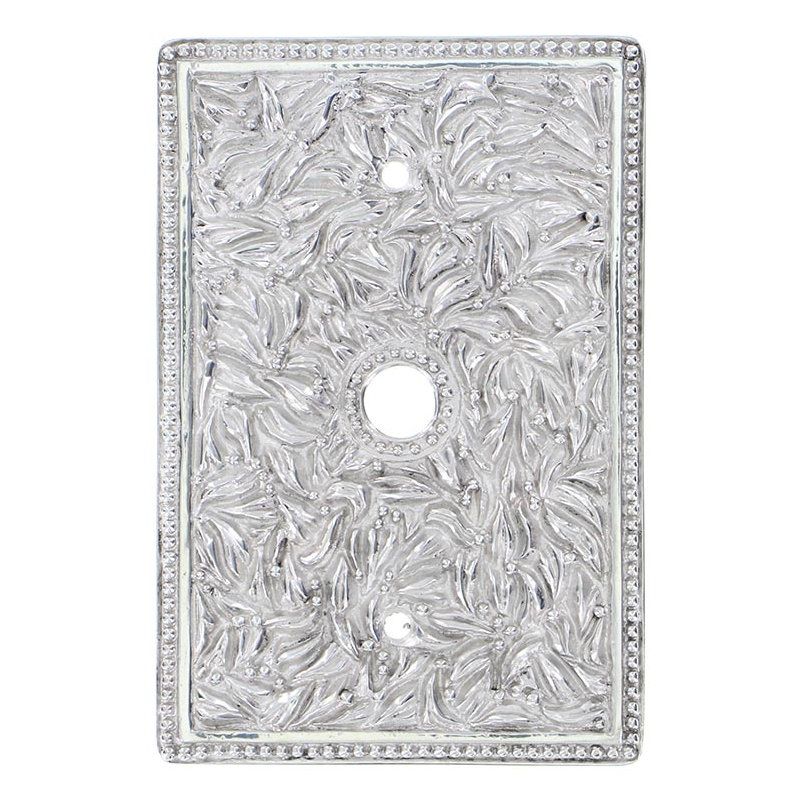 San Michele 1-Gang Coax Wall Plate, Polished Silver