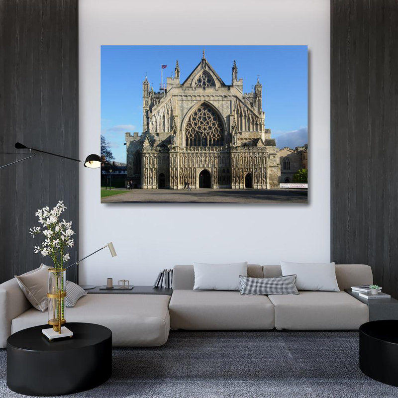 Exeter Cathedral, England, 36" H x 47" W