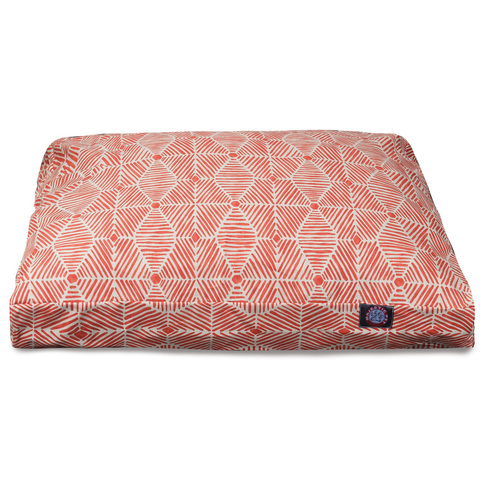 Charlie Orthopedic Memory Foam Geometric Pillow, Small (20" W x 27" D x 4" H);, Salmon