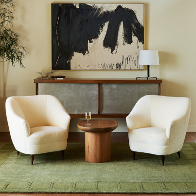Tapis en mélange de laine Milchan