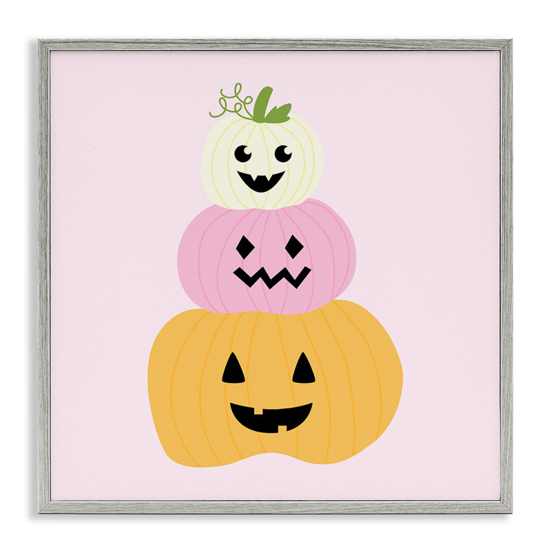 «Jack-o-Lanterns» pastel, giclée encadrée, design par Sazerelli Designs, Estampe numérique Farmhouse, H 17 po x l 17 po
