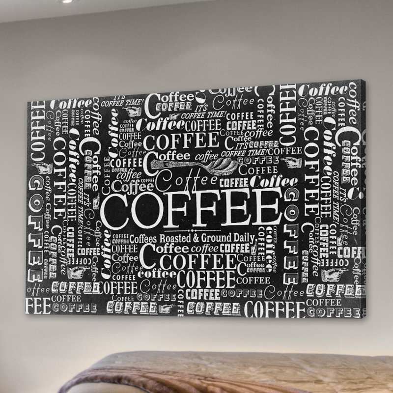 " Coffee Pattern " by Marmont Hill, 12" H x 18" W x 1.5" D