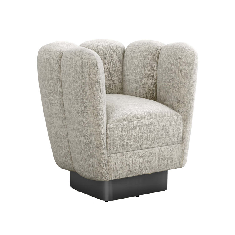 Fauteuil demi-tonneau pivotant de 31 po Gallery, Bronze industriel, Tempête